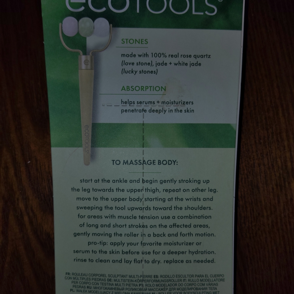 EcoTools Multi-stone Bamboo Body Sculpting Rollerball NIB - Picture 3 of 4